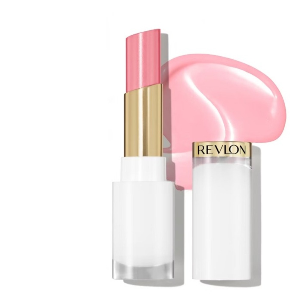 Revlon Super Lustrous Glass Shine Lip Balm 002 Pink Flip High‎ Shine 0.11oz New